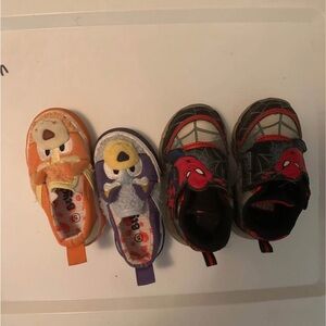 Spider-Man and Bluey shoes